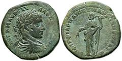 Imperio Romano ALEJANDRO SEVERO. Ae26. (Ae. 9,81g/26mm). 222-235 d.C. Marcianopolis. (RPC 1595). Anv: Busto laureado y drapeado de Alejandro Severo a derecha, alrededor leyenda: AY Κ Μ ΑΥΡ CEVH ΑΛΕΧΑΝ