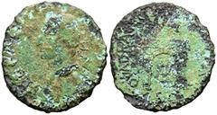 Imperio Romano GALBA. As. (Ae. 7,68g/28mm). 68 d.C. Tarráco. (RIC 80 var). Anv: Busto laureado de Galba a izquierda sobre globo, alrededor leyenda: SER GALBA IMP CAESAR AVG P M TR P P P. Rev: Arco Tri