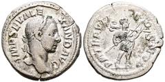 Imperio Romano ALEJANDRO SEVERO. Denario. (Ar. 3,17g/20mm). 228 d.C. Roma. (RIC 61). Anv: Busto laureado y drapeado de Alejandro Severo a derecha, alrededor leyenda: IMP C M AVR SEV ALEXAND AVG. Rev: 