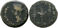 Hispania Antigua COLONIA PATRICIA (Córdoba). Dupondio. (Ae. 19,72g/32mm). 27 a.C.-14 d.C. (FAB-1988). Anv: Cabeza de Augusto a izquierda, alrededor leyenda: PERMISSV CAESARIS AVGVSTI. Rev: Aguila legi