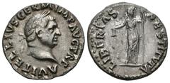 Roman Empire VITELIO. Denario. (Ar. 3,49g/19mm). 69 d.C. Roma. Anv: A VITELLIVS GERM IMP AVG TR P. Busto laureado a derecha de Vitelio. Rev: LIBERTAS RESTITVTA. Libertas estante a derecha portando píl