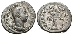 Imperio Romano SEVERUS ALEXANDER. Denarius. (Ar. 3.42g / 21mm). 228 AD Rome. Anv: IMP CM AVR SEV ALEXAND AVG. Laureate and draped bust to the right of Alejandro Severo. Rev: PM TR P VII COS II P P. Ma