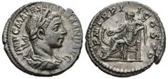 Imperio Romano SEVERUS ALEXANDER. Denarius. (Ar. 2.71g / 19mm). 222-224 AD Rome. (RIC 32). Obv: Laureate bust of Alejandro Severo on the right, around legend: IPM CM AVR SEV ALEXAND AVG. Rev: Salus si