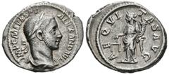 Imperio Romano SEVERUS ALEXANDER. Denarius. (Ar. 3.13g / 21mm). 226 AD Rome. (RIC 127). Anv: Laureate and draped bust of Alejandro Severo on the right, around the legend: IMP CM AVR SEV ALEXAND AVG. R