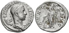 Imperio Romano SEVERUS ALEXANDER. Denarius. (Ar. 2.50g / 18mm). 228 AD Rome. (RIC 135). Anv: Laureate and draped bust of Alejandro Severo on the right, around the legend: IMP CM AVR AEV ALEXAND AVG. R