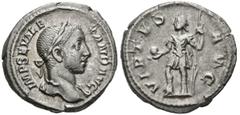 Imperio Romano SEVERUS ALEXANDER. Denarius, (Ar, 3.99g / 20mm). 228-231 AD Rome. (RIC 226). Ob: Laureate bust of Alejandro Severo on the right, around legend: IMP SEV ALEXAND AVG. Rev: Alejandro Sever