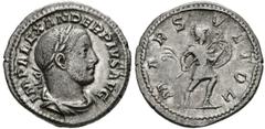 Imperio Romano SEVERUS ALEXANDER. Denarius. (Ar. 3.09g / 20mm). 231-235 AD Rome. (RIC 246). Anv: Laureate bust, draped and with cuirass of Alejandro Severo on the right, around the legend: IMP ALEXAND