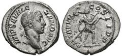 Imperio Romano SEVERUS ALEXANDER. Denarius. (Ar. 3.04g / 20mm). 228 AD Rome. (RIC 85). Anv: Laureate head of Alejandro Severo on the right, around the legend: IMP SEV ALEXAND AVG. Rev: Alejandro Sever