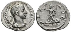 Imperio Romano SEVERUS ALEXANDER. Denarius. (Ar. 2.64g / 20mm). 226 AD Rome. (RIC 168). Anv: Laureate and draped bust of Alejandro Severo on the right, around the legend: IMP CM AVR SEV ALEXAND AVG. R