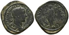 Imperio Romano SEVERUS ALEXANDER. Sesterce. (Ae. 26.51g / 34mm). 222-231 AD Rome. (RIC 547). Anv: Laureate and draped bust of Alejandro Severo on the right, around the legend: IMP CAES M AVR SEV ALEXA