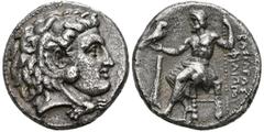 Grecia Antigua REYES DE MACEDONIA, Filipo III Arrhidaios. Tetradracma. (Ar. 15,74g/25mm). 323-317 a.C. Salamis. (Price P129). Anv: Cabeza de Hércules a derecha con piel de león. Rev: Zeus sentado a iz