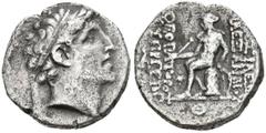 Grecia Antigua SIRIA, Alejandro I Balas. Dracma. (Ar. 3,88g/17mm). 150-145 a.C. (Seaby 7035). Anv: Cabeza laureada de Alejandro I a derecha. Rev: Apolo sentado a izquierda sobre omphalos portando flec