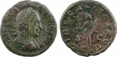 Trajan Dèce, as, Rome, 249-251 A/IMP C M Q TRAIANVS DECIVS AVG, Buste lauré à droite, drapé et cuirassé, vu de trois quarts en arrière R/LIBERALITAS AVG/ S/ C, La Libéralité debout de face, regardant 