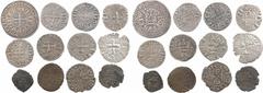 Lot de 12 monnaies royales en argent pour Louis VI, Louis VIII ou Louis IX, Philippe IV, François Ier, Henri II TB+ Argent Lot de 12 monnaies royales françaises comprenant un denier de Louis VI pour O