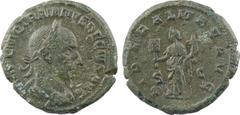 Roman imperial coins Trajan Dèce, as, Rome, 249-251 A/IMP C M Q TRAIANVS DECIVS AVG Buste lauré à droite, drapé et cuirassé, vu de trois quarts en arrière R/LIBERALITAS AVG/ S/ C La Libéralité debout 