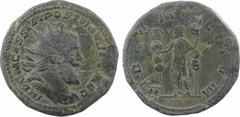 Roman imperial coins Postume, double sesterce, Trèves, 261 A/IMP C M CASS LAT POSTVMVS P F AVG Buste radié à droite, drapé et cuirassé, vu de trois quarts en avant R/FIDES MILITVM La Fidélité debout d