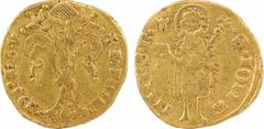 Feudal coins Dauphiné, Viennois (dauphins du), Charles Ier dauphin (futur Roi Charles V), florin d'or, 2e émission, s.d. (avant 1364) A/+ KROL. - .DPhS V Lis florentin R/+. S. IOHA - NNES. B. (tour) S