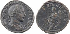 Roman imperial coins Gordien III, sesterce, Rome, 243-244 A/IMP GORDIANVS PIVS FEL AVG Buste lauré à droite, drapé et cuirassé, vu de trois quarts en arrière R/FORTVNA REDVX/ S/ C La Fortune assise à 
