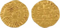 Merovingian times Bourgogne ou Provence, indéterminé, trémissis de VII siliques, c.600-650 A/VSNIC - IOEVIC (pseudo-légende) Buste diadémé à droite R/VN /// VO - IDCNOV (pseudo-légende) Croix grecque 