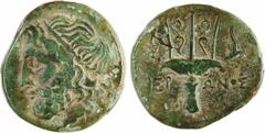 Greek coins Sicile, Syracuse, Hiéron II, litra, 260-220 av. J.-C Sicile, Syracuse, Hiéron II, litra, 260-220 av. J.-C A/Anépigraphe Tête de Poséidon à gauche, coiffée de la tainia R/IER-WNOS Bronze 22