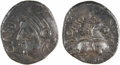 Celtic coins Centre-Ouest (incertaines), denier classe I ARIVOS/SANTONOS, c.60-50 av. J.-C Centre-Ouest (incertaines), denier classe I ARIVOS/SANTONOS, c.60-50 av. J.-C A/ARIVOS Tête casquée à gauche 