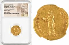 Roman imperial coins Vespasien, aureus, Rome, 75-79, NGC Fine 5/5 - 3/5 Vespasien, aureus, Rome, 75-79, NGC Fine 5/5 - 3/5 A/IMP CAESAR VESPASIANVS AVG Buste lauré à gauche R/AETER - NITAS Or 20,0 mm 