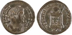 Roman imperial coins Constantin Ier le Grand, nummus, Trèves, 1re officine, 321 Constantin Ier le Grand, nummus, Trèves, 1re officine, 321 A/CONSTAN - TINVS AVG Buste lauré et drapé à droite, tenant l