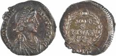 Roman imperial coins Valentinien II, silique, Milan, 384-385 Valentinien II, silique, Milan, 384-385 A/D N VALENTINI - ANVS P F AVG Buste diadémé à droite, drapé et cuirassé, vu de trois quarts en ava