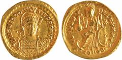 Roman imperial coins Théodose II, solidus, Constantinople, 6e officine, 430-440 Théodose II, solidus, Constantinople, 6e officine, 430-440 A/D N THEODO - SIVS P F AVG Buste casqué, diadémé et cuirassé