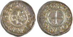Carolingian coins Charles le Chauve, denier, Saint-Denis Charles le Chauve, denier, Saint-Denis A/(à 12 h.) + GRATIA D-I REX Monogramme de Charles sous forme KRLS R/+ SCI DIONVSIIM Argent 20,8 mm 1,54