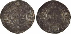 Carolingian coins Eudes, denier, Limoges, Xe s. Eudes, denier, Limoges, Xe s. A/(à 11 h.) + GRATIA D-I RE Dans le champ, ODO entre deux croisettes R/+ LIMOVICAS CIVIS Argent 21,5 mm 1,48 g 6 h Croix D