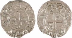 Capetian coins Louis IX (Saint-Louis), denier de Nîmes (valant 2 d. t.), Nîmes Louis IX (Saint-Louis), denier de Nîmes (valant 2 d. t.), Nîmes A/+ LVDOVICVS REX Lis R/+ NEMAVSI CIVI, S couchée Billon 