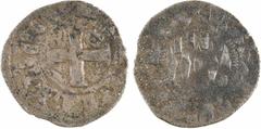 Feudal coins Déols (comté de), Guillaume III, denier Déols (comté de), Guillaume III, denier A/+ GVILE DOMINVS Croix cantonnée au 1 d'un châtel à trois tours R/+ CASTRI RADVLFI Billon 17,9 mm 1,10 g 1