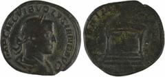 Roman imperial coins Volusien, sesterce, Rome, 251-252 A/IMP CAE C VIB VOLVSIANO AVG Buste lauré à droite, drapé et cuirassé, vu de trois quarts en arrière R/[IVN]ONI M[ART]IALI / S / C Temple circula