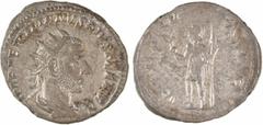 Roman imperial coins Émilien, antoninien, Rome, 253 A/IMP AEMILIANVS PIVS FEL AVG Buste radié à droite, drapé et cuirassé, vu de trois quarts en arrière R/VIRTVS AVG Soldat debout à gauche, le pied dr