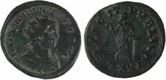 Roman imperial coins Carin, aurelianus, Ticinum, 283 A/IMP CARINVS P F AVG Buste radié à droite, drapé et cuirassé, vu de trois quarts en avant R/FELIC-IT PVBLICA / TXXI La Félicité debout à gauche, l