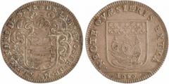 Jetons / Tokens Louis XIV, Alexandre de Sève, prévôt des marchands, 1656 Paris A/* DE. LA. PREVOSTE. DE. Mre. ALEXANDRE. DE. SEVE Armes d'Alexandre de Sève, prévôt des marchands de Paris R/NEC. TE. QV