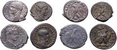 Large Lots 4-piece lot of Roman Provincial Syrian Tetradrachms. Consists of: Caracalla, Prieur 217; Elagabalus, Prieur 268; Elagabalus, Prieur 250; Herennius Etruscus as Caesar, Prieus 641. Each Very 