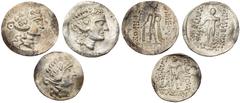 Ancient Coins 3-Piece lot of high-grade imitative Thasos tetradrachms. All with uneven flans as struck. Very Fine to Extremely Fine. Estimated Value $300 - UP From the Century Collection.; Ex Leu Wint
