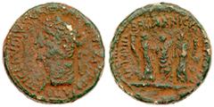 Ancient Coins Judaea, Herodian Kingdom, Pre-Royal Coins of Agrippa II. Claudius, with Britannicus. Antonia, and Octavia Æ 22 (8.40 g), AD 41-54. Caesarea Paneas, before 49 CE. TI CLAVDIVS CAESAR AVG P