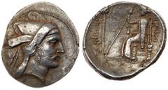 Ancient Coins Kingdom of Persis. Bagadat. Silver Tetradrachm (16.94 g), early 3rd century BC. Persepolis. Head right, with short beard, moustache, and earring, wearing kyrbasia with flaps tied behind.
