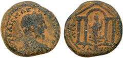 Ancient Coins Eleutheropolis (Beth Govrin). Macrinus. AE 24 (11.40 g), AD 217-218. Struck CY 19 (AD 218). Laureate, draped, and cuirassed bust of Macrinus right. Reverse: Statue of Tyche standing left