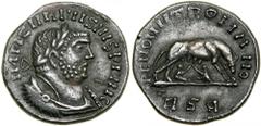 Carausius. Silver Denarius (3.98 g), Romano-British Emperor, AD 287-293. London, ca. AD 287. IMP I CARAVSIVS P F AVG, laureate, draped and cuirassed bust of Carausius right. Reverse RENOVAT ROMANO, sh