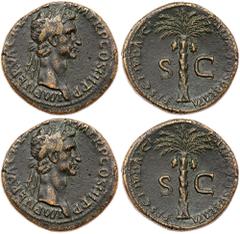 Nerva. Æ Sestertius (26.11 g), AD 96-98. Rome, AD 96. IMP NERVA CAE[S AVG] P M TR P COS III P P, laureate head of Nerva right. Reverse: FISCI IVDAICI CALVMNIA SVBLATA, S C across field, palm tree with
