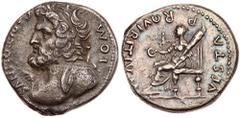 Civil Wars. Silver Denarius (3.36 g), AD 68-69 Choice VF. Uncertain mint in Southern Gaul, ca. AD 69. I O M CAPITOLINVS, diademed and heroic bust of Jupiter Capitolinus left, small branch before, with