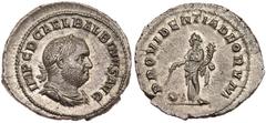 Balbinus, AD 238. Silver Denarius (3.19g) Superb EF. Struck at Rome. Laureate, draped and cuireassed bust of Balbinus r. Reverse: PROVIDENTIA DEORVM. Providentia standing facing, head left, holds wand