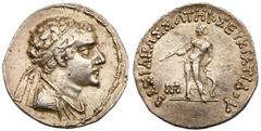 Baktrian Kingdom. Eukratides II. Silver Tetradrachm (16.94 g), ca. 145-140 BC. Diademed and draped bust of Eukratides II right. Reverse: BAΣIΛEΩΣ ΣΩTHPOΣ EYKPATIΔOY, Apollo standing facing, head left,