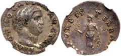 Roman Imperial Coinage Otho. Silver denarius (3.53 g), AD 69. Rome. IMP OTHO CAESAR AVG TR P, bare head of Otho right. Reverse: PAX ORBIS TERRAR[VM], Pax standing facing, head left, holding olive-bran
