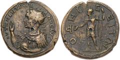 Roman Imperial Coinage Gordian III. Æ Medallion (28.88 g), AD 238-244. Odessus in Thrace. AVT M ANT ΓOPΔ-I-A-NOC AVΓ, radiate, draped and cuirassed bust of Gordian III left, raising hand in imperial g