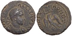 Roman Imperial Coinage Gallienus. Æ 28 (15.24 g), AD 253-268. Tyre in Phoenicia. IMP C [P LIC] GALLIENVS AVG, laureate and cuirassed bust of Gallienus right. Reverse: COL TV-RO MET, eagle standing lef